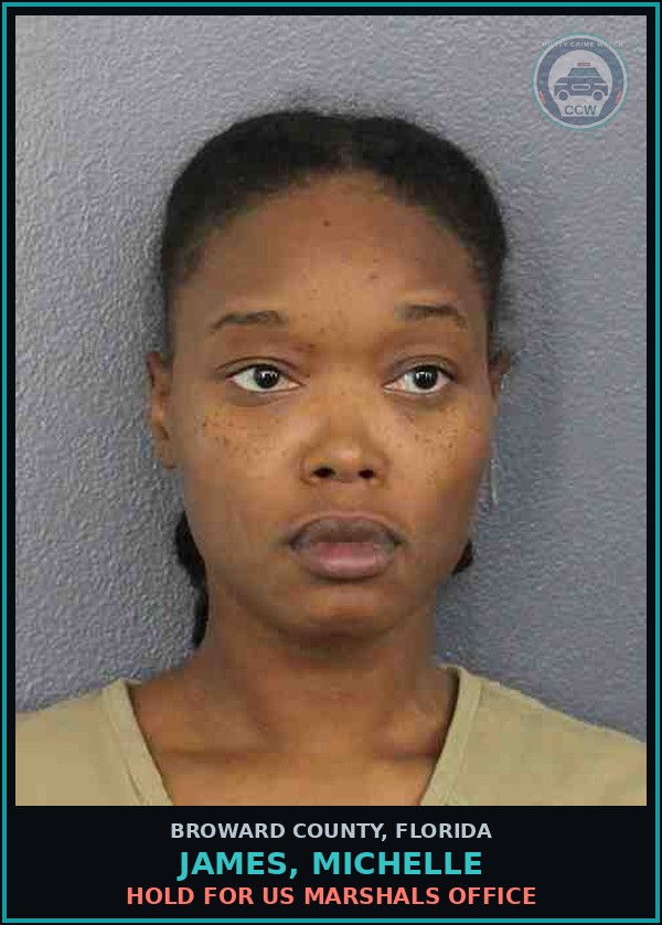 Booking mugshot of JAMES, MICHELLE in Broward County