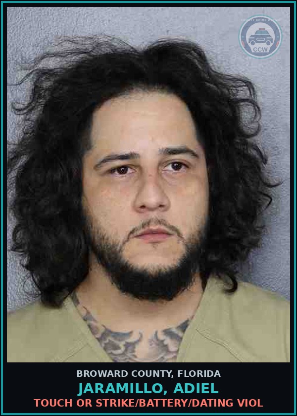 Booking mugshot of JARAMILLO, ADIEL in Broward County