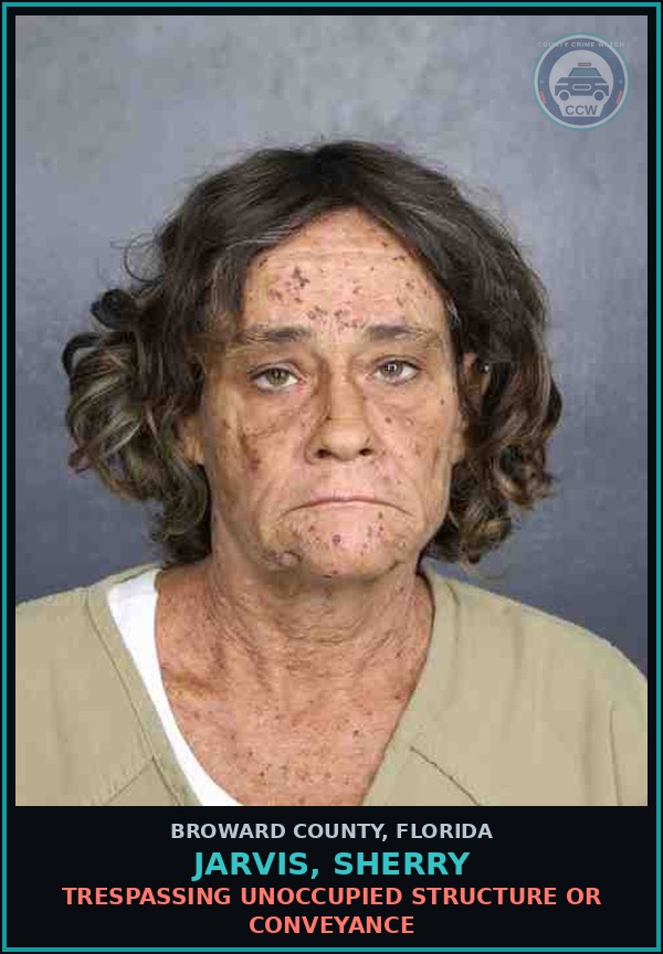 Booking mugshot of JARVIS, SHERRY in Broward County
