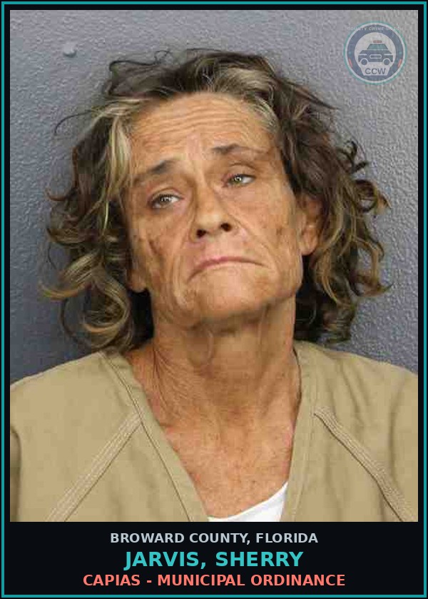 Booking mugshot of JARVIS, SHERRY in Broward County
