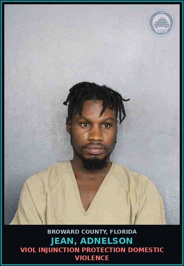 Booking mugshot of JEAN, ADNELSON in Broward County