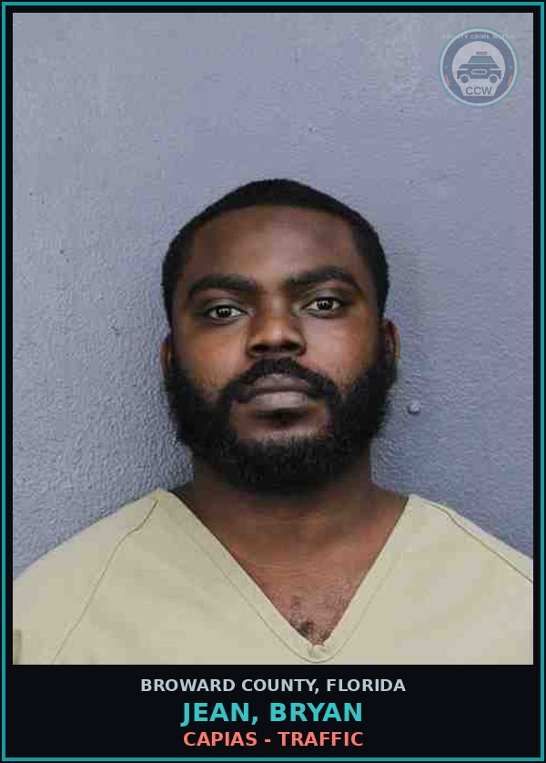 Booking mugshot of JEAN, BRYAN in Broward County