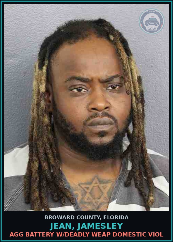 Booking mugshot of JEAN, JAMESLEY in Broward County