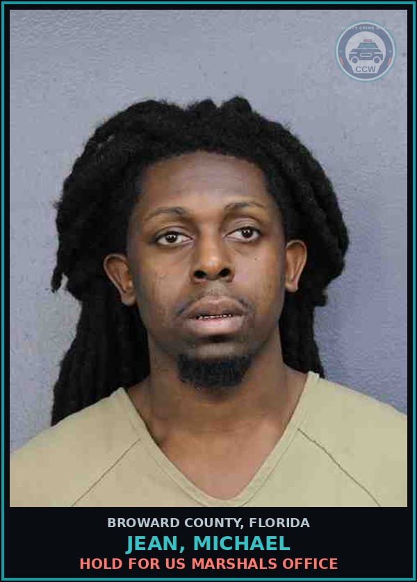 Booking mugshot of JEAN, MICHAEL in Broward County