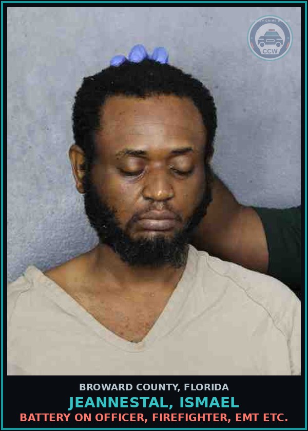 Booking mugshot of JEANNESTAL, ISMAEL in Broward County