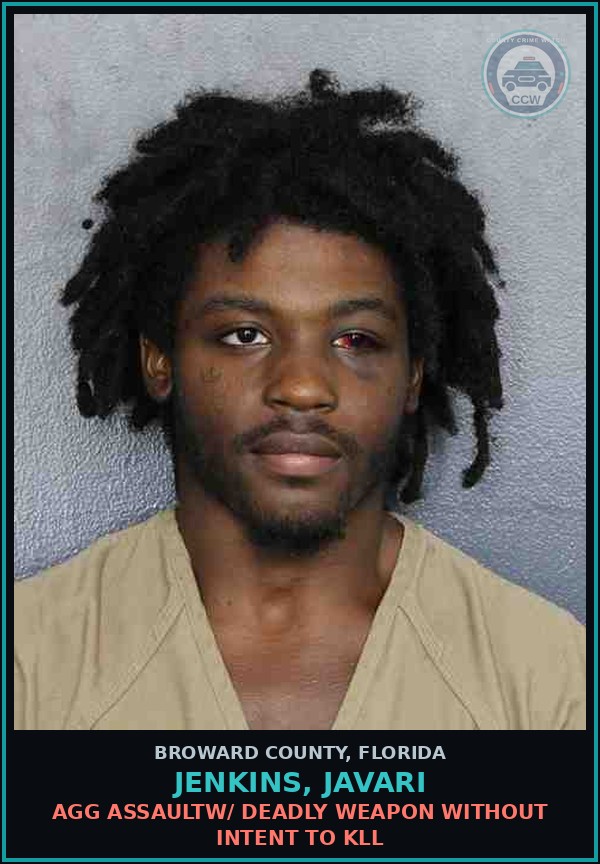 Booking mugshot of JENKINS, JAVARI in Broward County