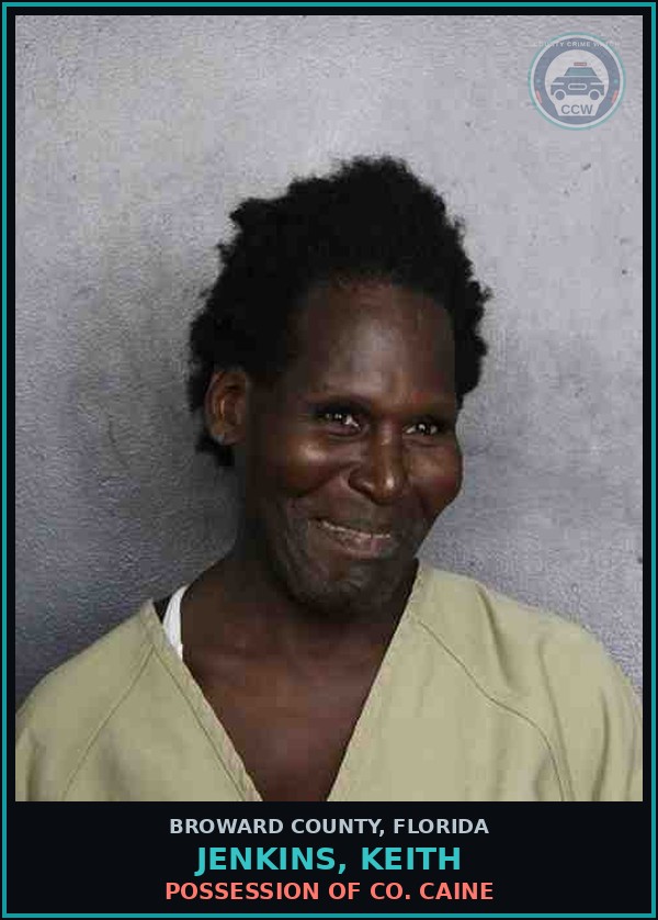 Booking mugshot of JENKINS, KEITH in Broward County