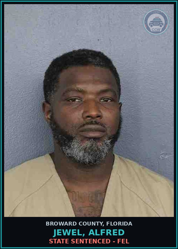 Booking mugshot of JEWEL, ALFRED in Broward County