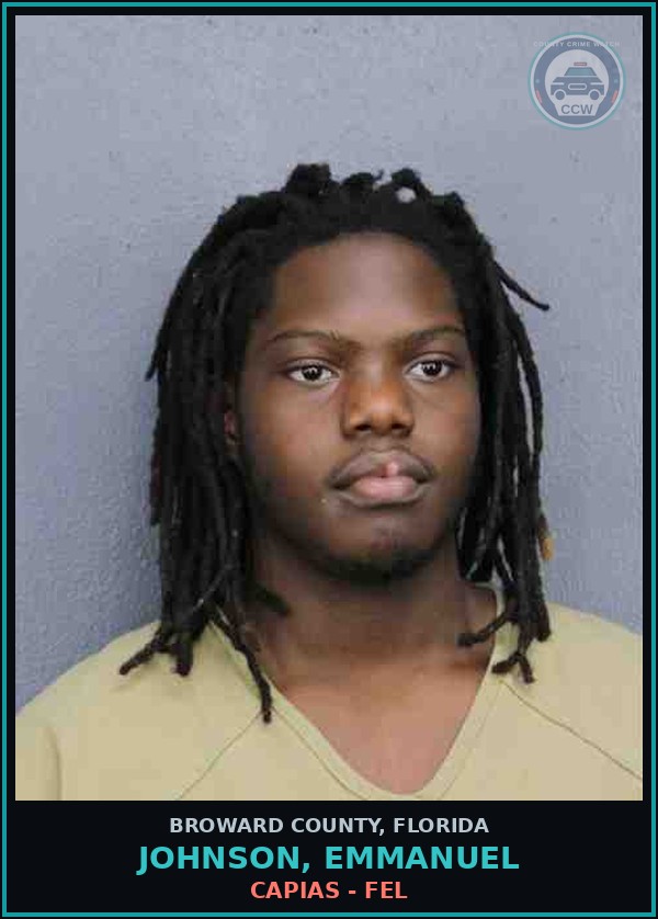 Booking mugshot of JOHNSON, EMMANUEL in Broward County