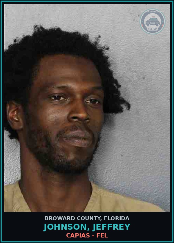 Booking mugshot of JOHNSON, JEFFREY in Broward County