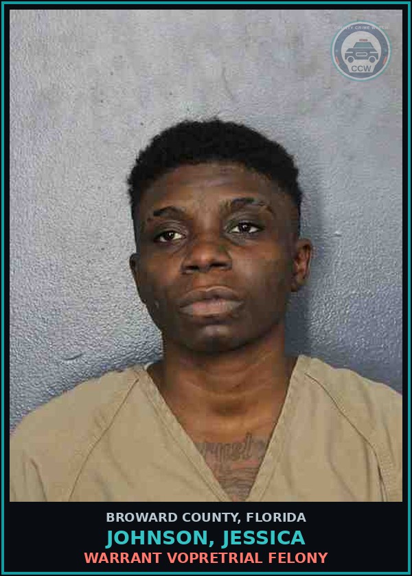 Booking mugshot of JOHNSON, JESSICA in Broward County