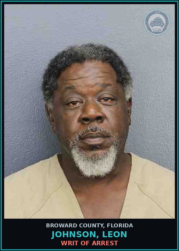 Booking mugshot of JOHNSON, LEON in Broward County