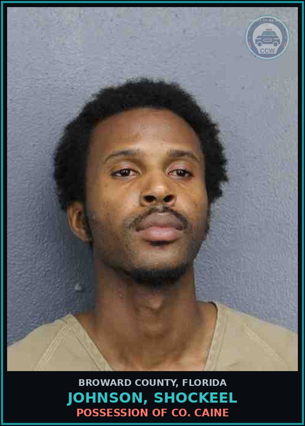 Booking mugshot of JOHNSON, SHOCKEEL in Broward County