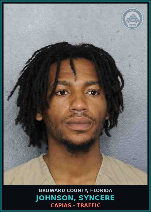 Booking mugshot of JOHNSON, SYNCERE in Broward County