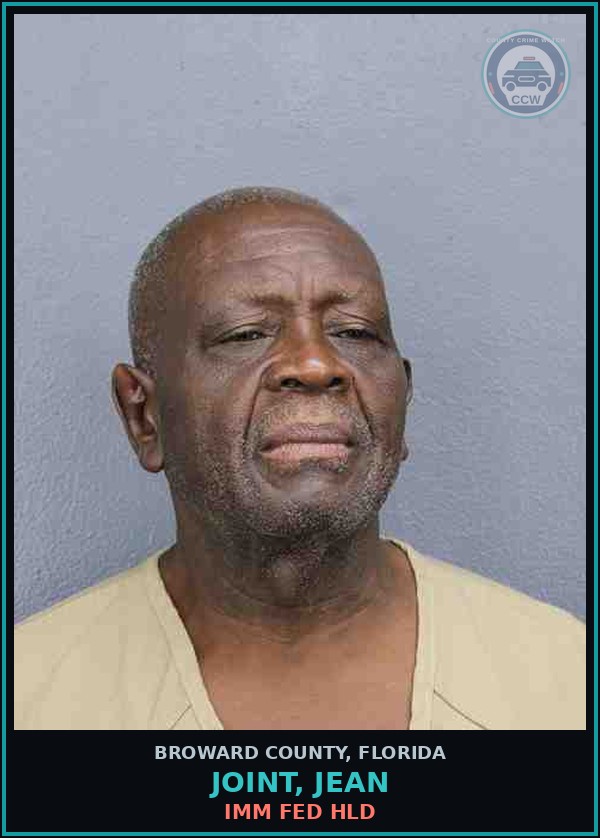Booking mugshot of JOINT, JEAN in Broward County
