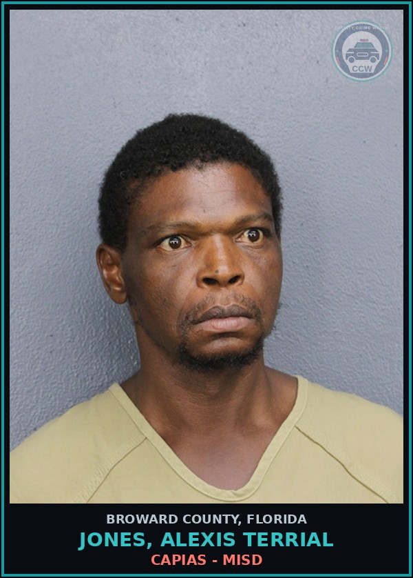 Booking mugshot of JONES, ALEXIS TERRIAL in Broward County