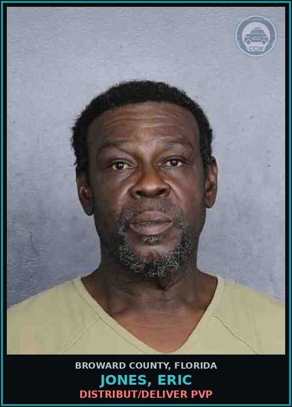 Booking mugshot of JONES, ERIC in Broward County