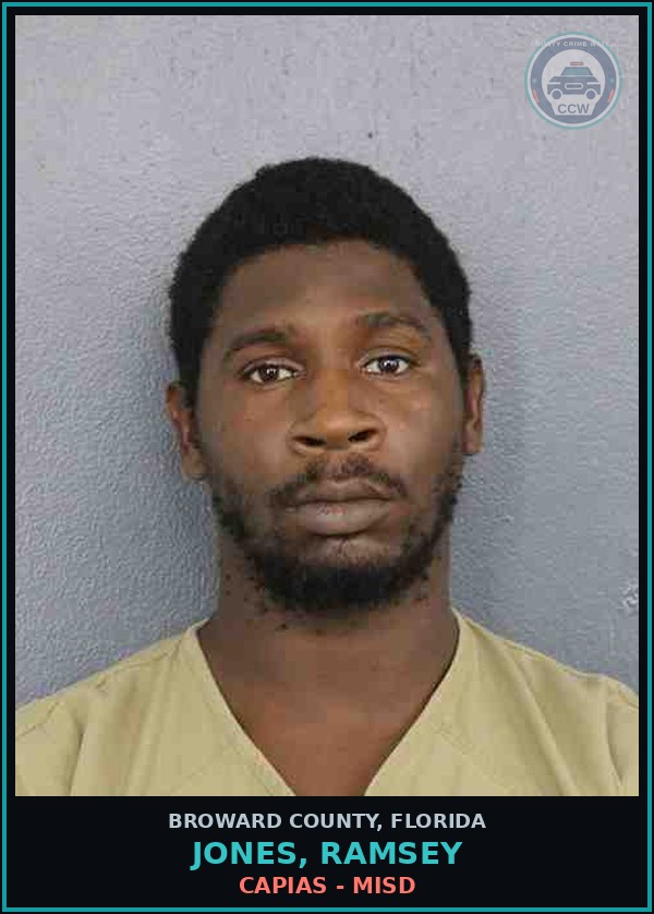 Booking mugshot of JONES, RAMSEY in Broward County