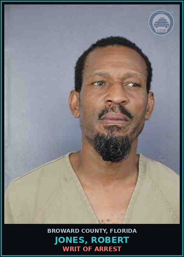 Booking mugshot of JONES, ROBERT in Broward County
