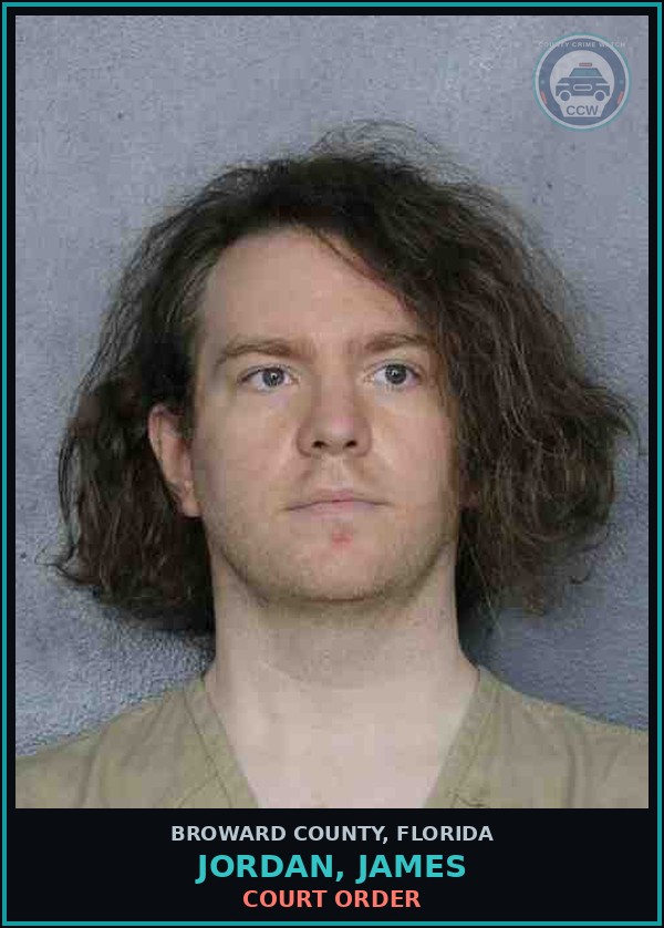 Booking mugshot of JORDAN, JAMES in Broward County
