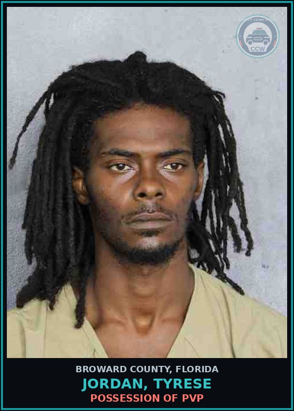 Booking mugshot of JORDAN, TYRESE in Broward County