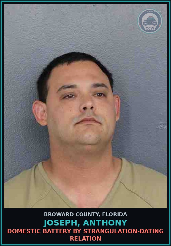 Booking mugshot of JOSEPH, ANTHONY in Broward County