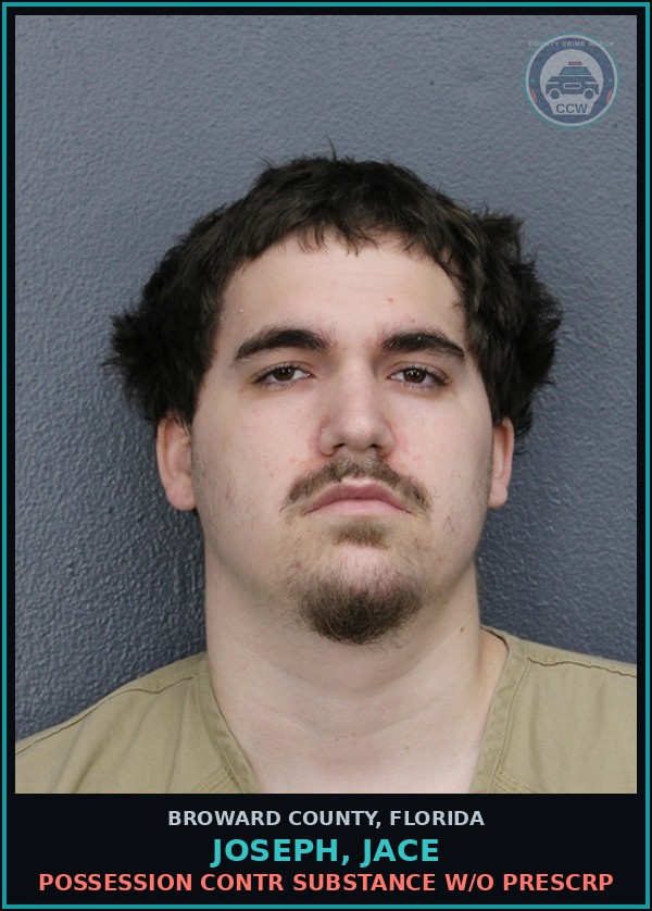 Booking mugshot of JOSEPH, JACE in Broward County