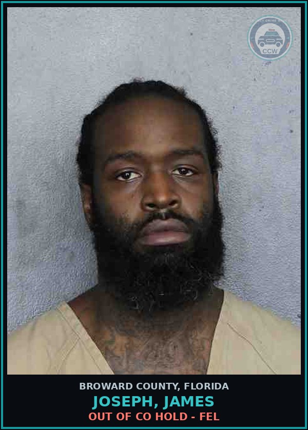 Booking mugshot of JOSEPH, JAMES in Broward County