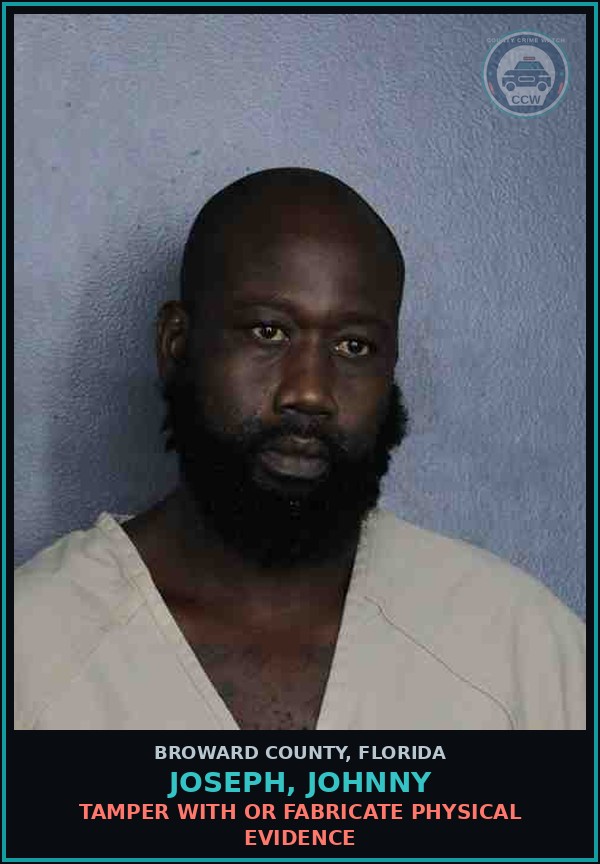 Booking mugshot of JOSEPH, JOHNNY in Broward County