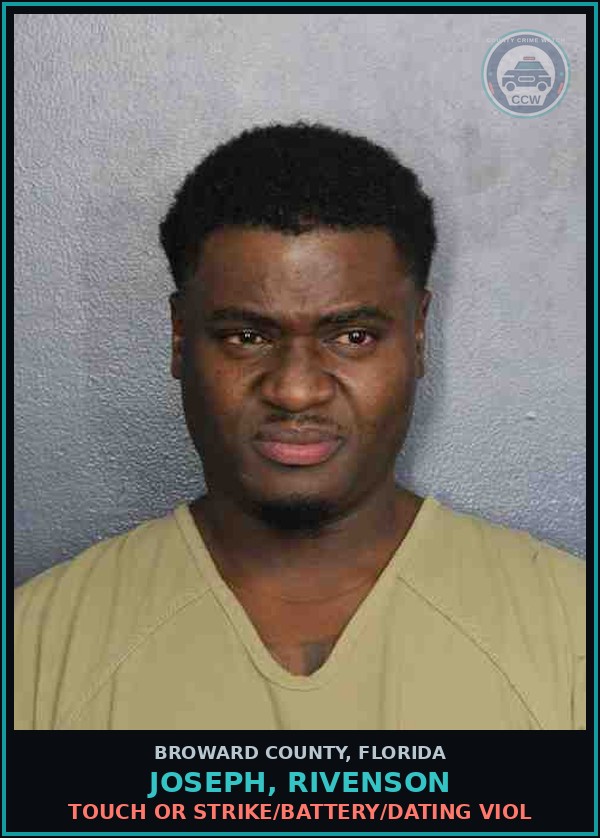 Booking mugshot of JOSEPH, RIVENSON in Broward County