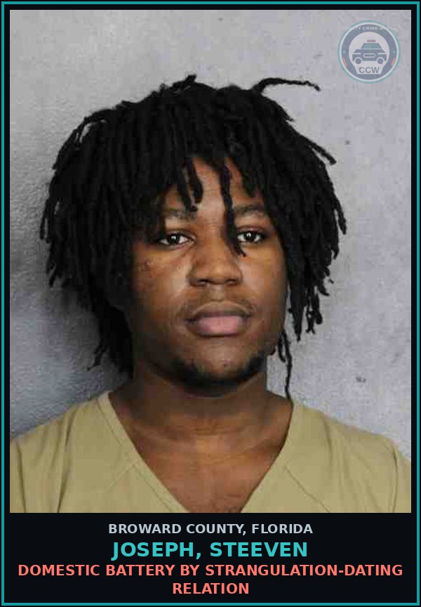 Booking mugshot of JOSEPH, STEEVEN in Broward County