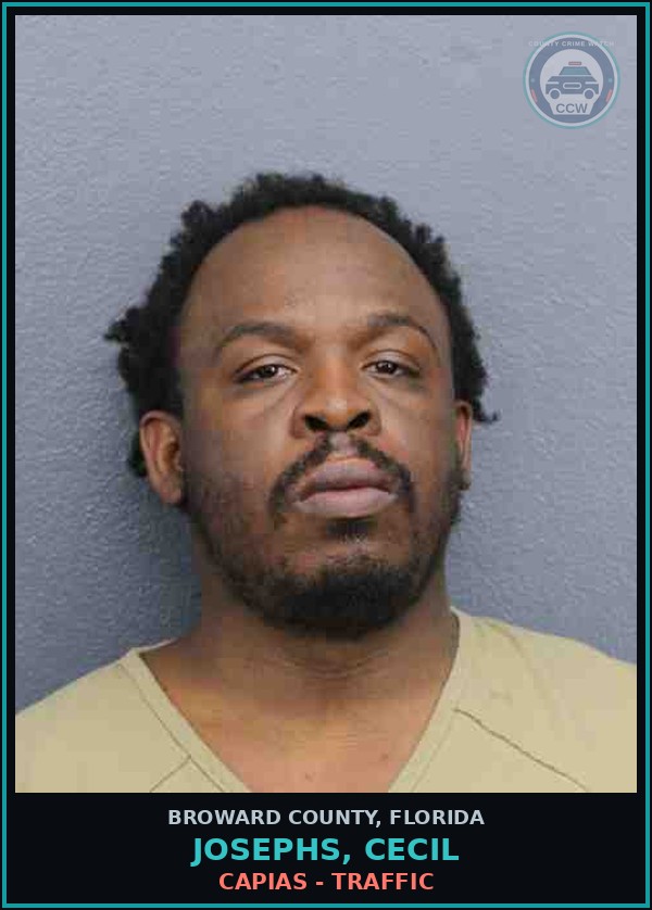 Booking mugshot of JOSEPHS, CECIL in Broward County