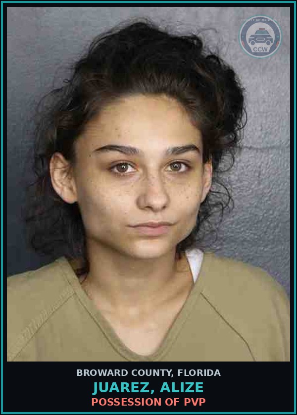 Booking mugshot of JUAREZ, ALIZE in Broward County