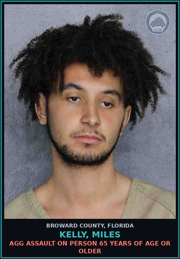 Booking mugshot of KELLY, MILES in Broward County