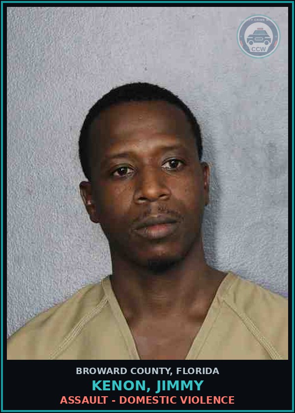 Booking mugshot of KENON, JIMMY in Broward County