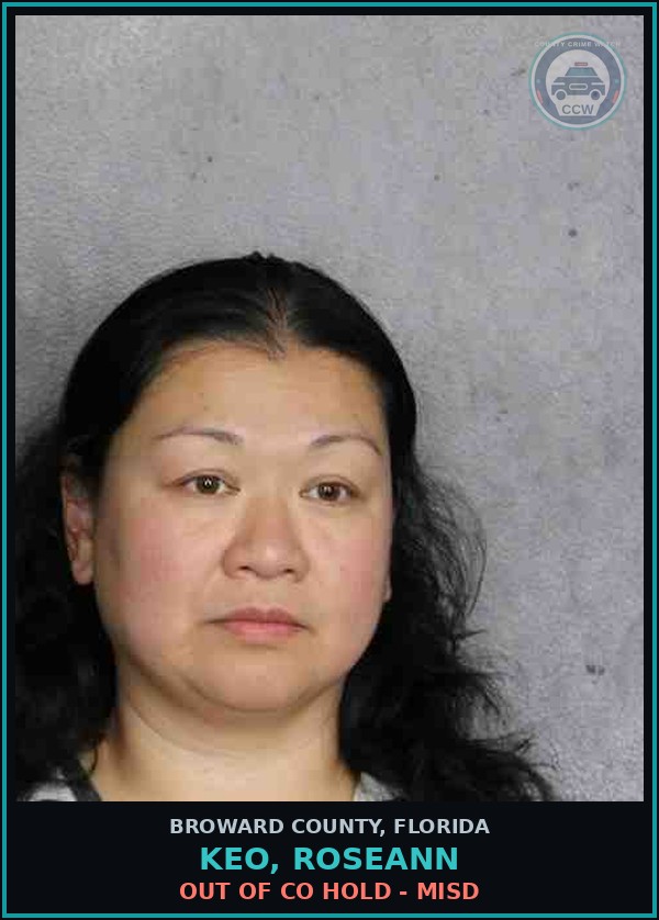 Booking mugshot of KEO, ROSEANN in Broward County