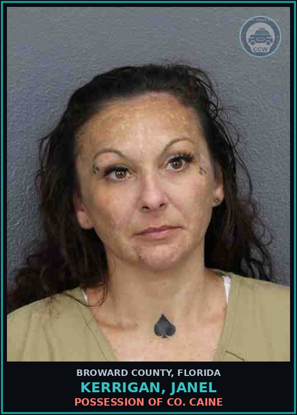 Booking mugshot of KERRIGAN, JANEL in Broward County