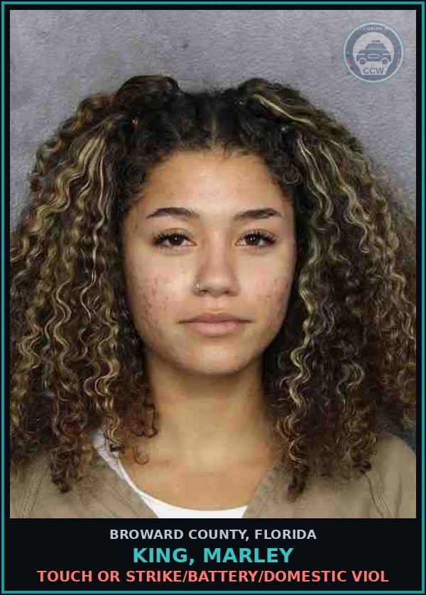 Booking mugshot of KING, MARLEY in Broward County