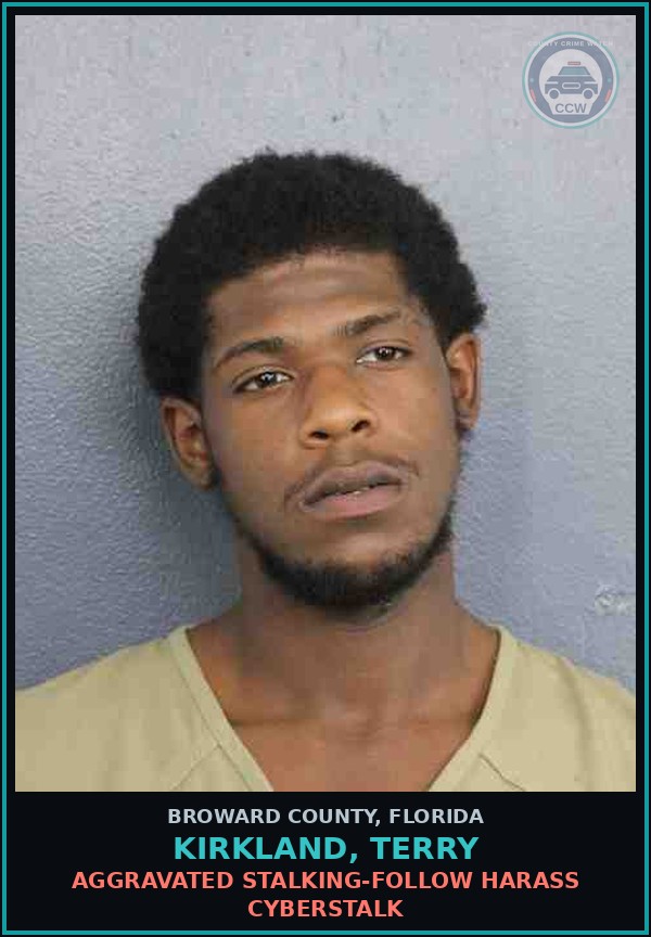 Booking mugshot of KIRKLAND, TERRY in Broward County
