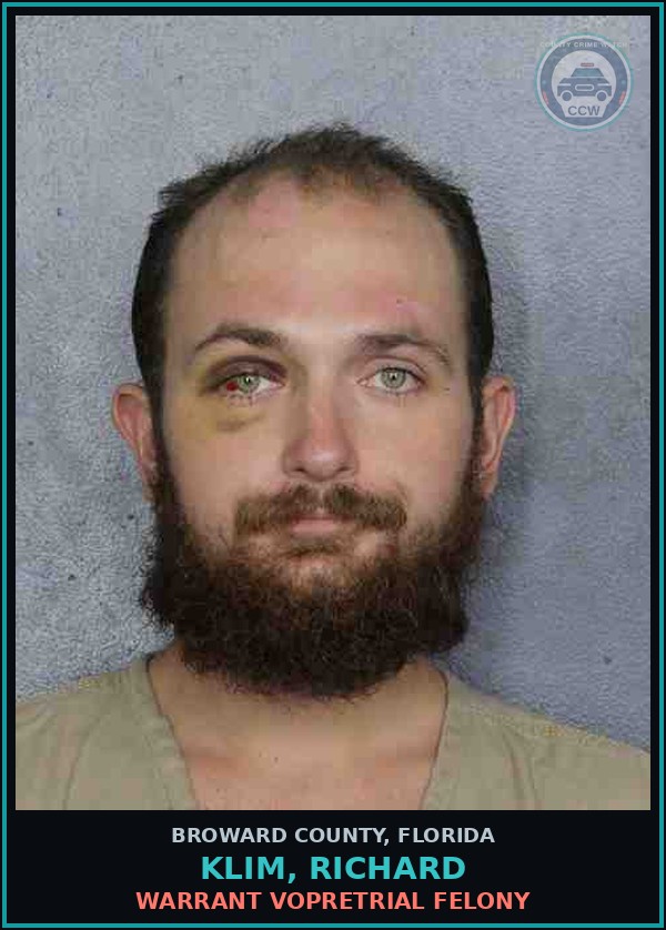 Booking mugshot of KLIM, RICHARD in Broward County