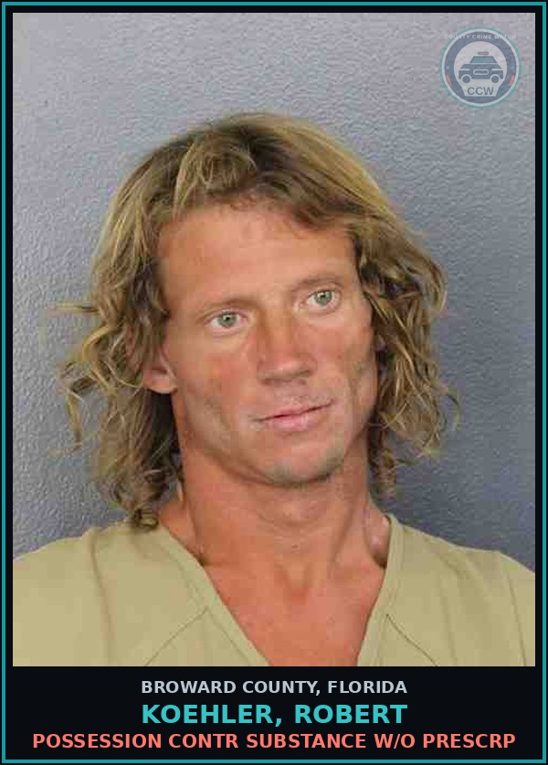 Booking mugshot of KOEHLER, ROBERT in Broward County