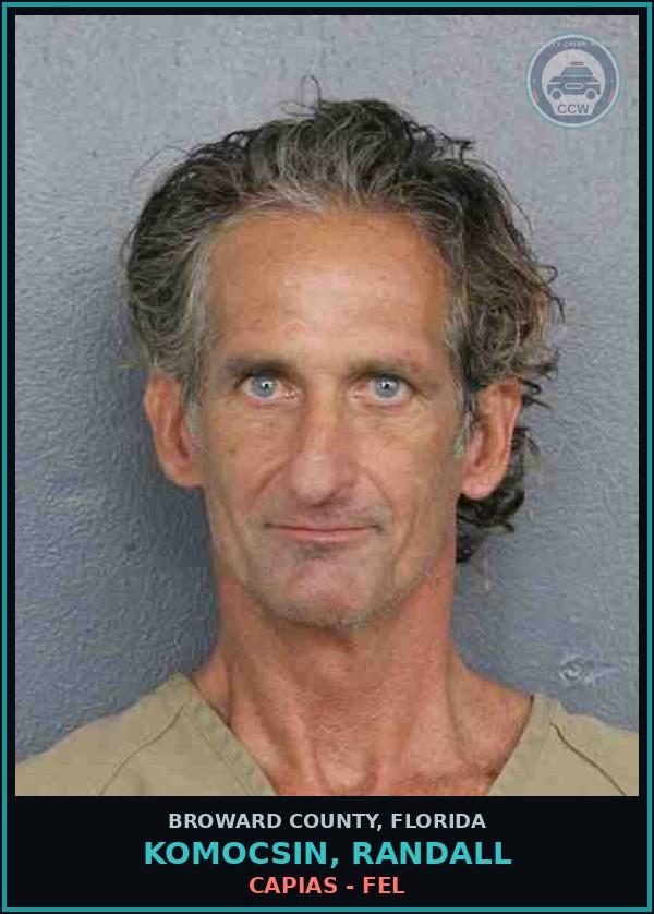 Booking mugshot of KOMOCSIN, RANDALL in Broward County