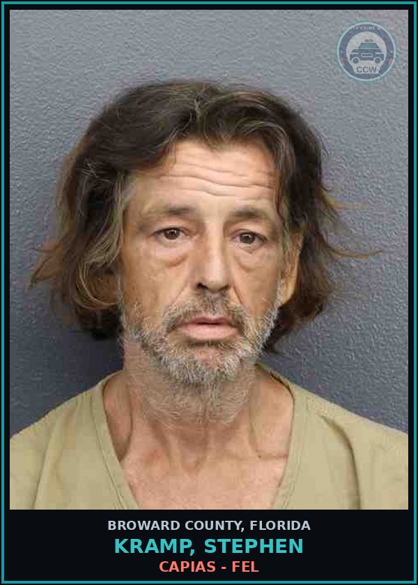 Booking mugshot of KRAMP, STEPHEN in Broward County