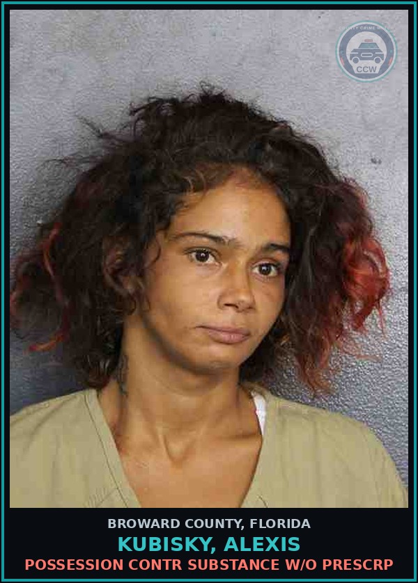 Booking mugshot of KUBISKY, ALEXIS in Broward County
