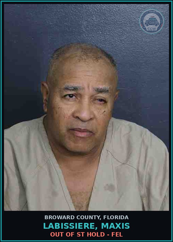 Booking mugshot of LABISSIERE, MAXIS in Broward County