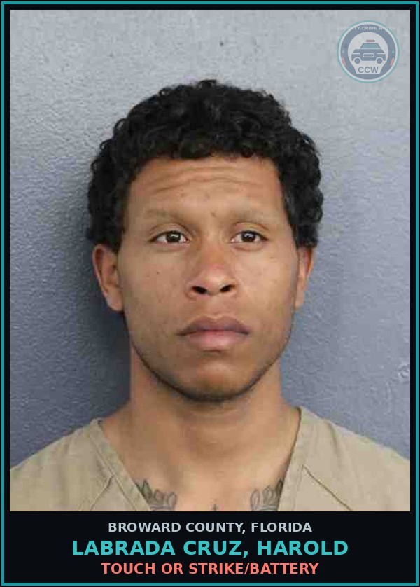 Booking mugshot of LABRADA CRUZ, HAROLD in Broward County