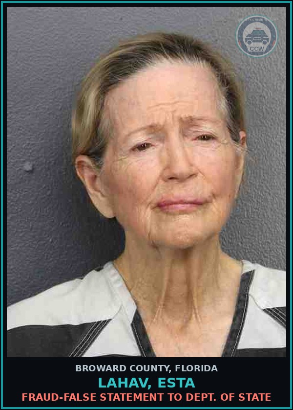 Booking mugshot of LAHAV, ESTA in Broward County