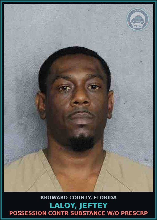 Booking mugshot of LALOY, JEFTEY in Broward County