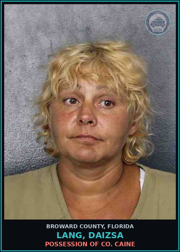 Booking mugshot of LANG, DAIZSA in Broward County