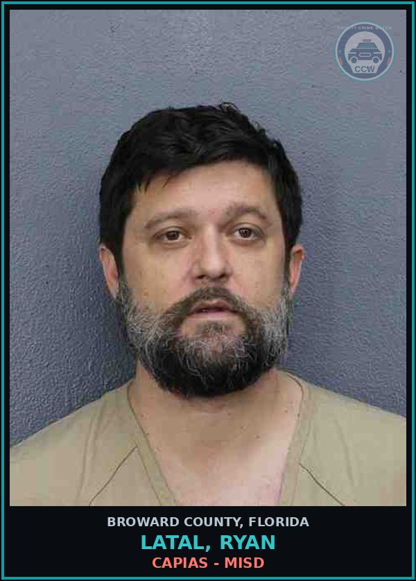 Booking mugshot of LATAL, RYAN in Broward County